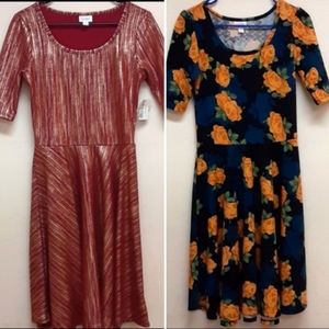 Pair of LulaRoe Amelia dresses.